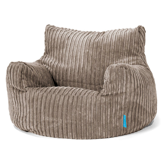 Kinderfauteuil Zitzak 3-8 jaar oud - Corduroy Beigegrijs 01