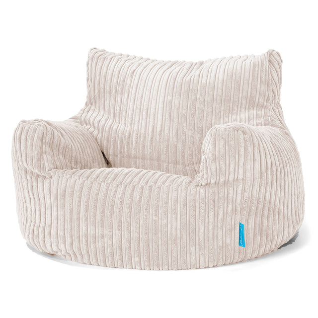 Kinderfauteuil Zitzak 3-8 jaar oud - Corduroy Ivoor 01