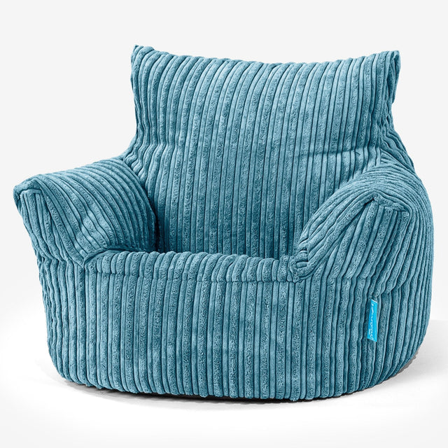 Kleuterfauteuil Zitzak 1-3 jaar oud - Corduroy Petrol 01