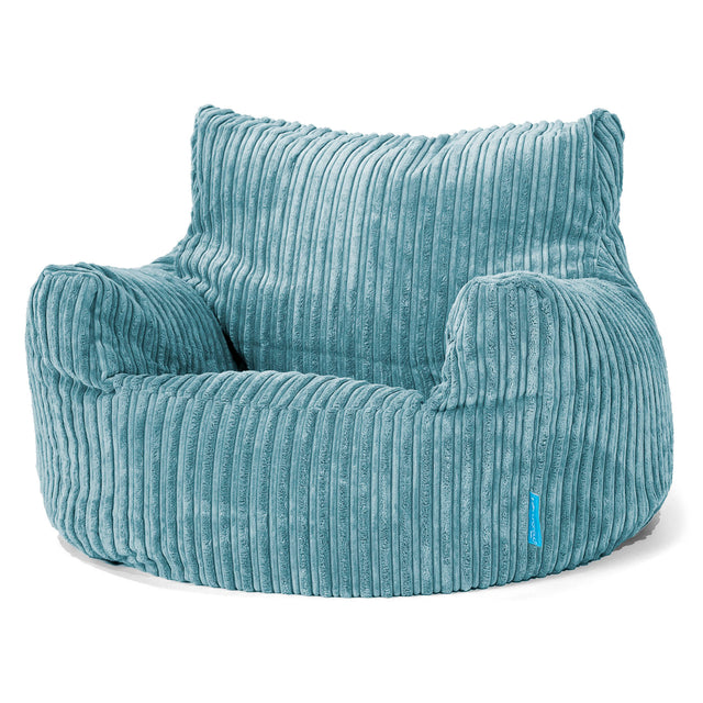 Kinderfauteuil Zitzak 3-8 jaar oud - Corduroy Petrol 01