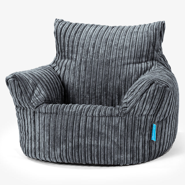 Kleuterfauteuil Zitzak 1-3 jaar oud - Corduroy Steelgrijs 01