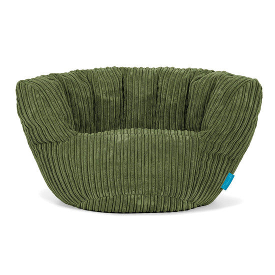 Kinderzitzak Charles Vintish 2-6 jaar oud - Corduroy Bosgroen 01