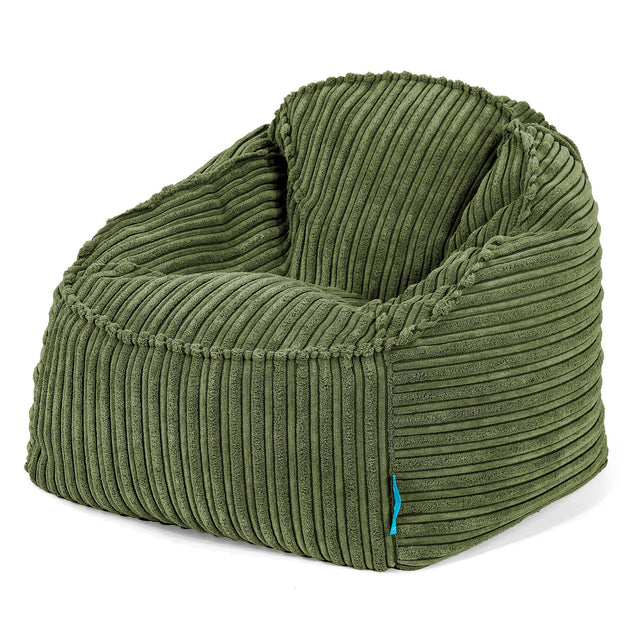 Kinderzitzak Sloucher 2-6 jaar oud - Corduroy Bosgroen 01