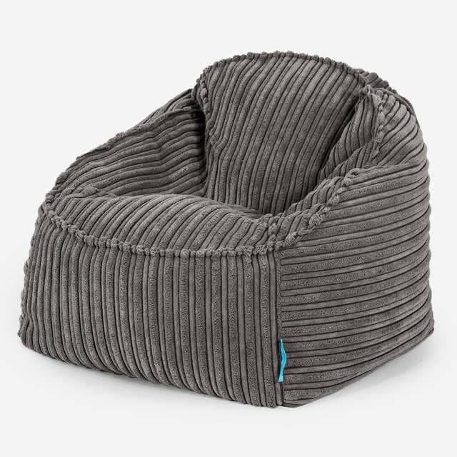 Kinderzitzak Sloucher 2-6 jaar oud - Corduroy Graphite Grijs 01