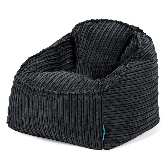 Kinderzitzak Sloucher 2-6 jaar oud - Corduroy Zwart 01