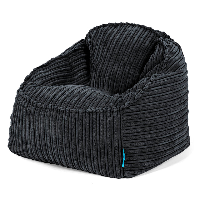 Kinderzitzak Sloucher 2-6 jaar oud - Corduroy Zwart 01
