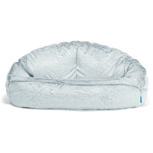 Kinderzitzakbank Bubble - Nepkonijnenbont Stoffig Blauw 01