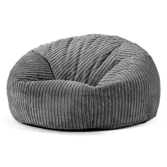 Klassieke Zitzak Stoel Bank - Corduroy Steelgrijs 01