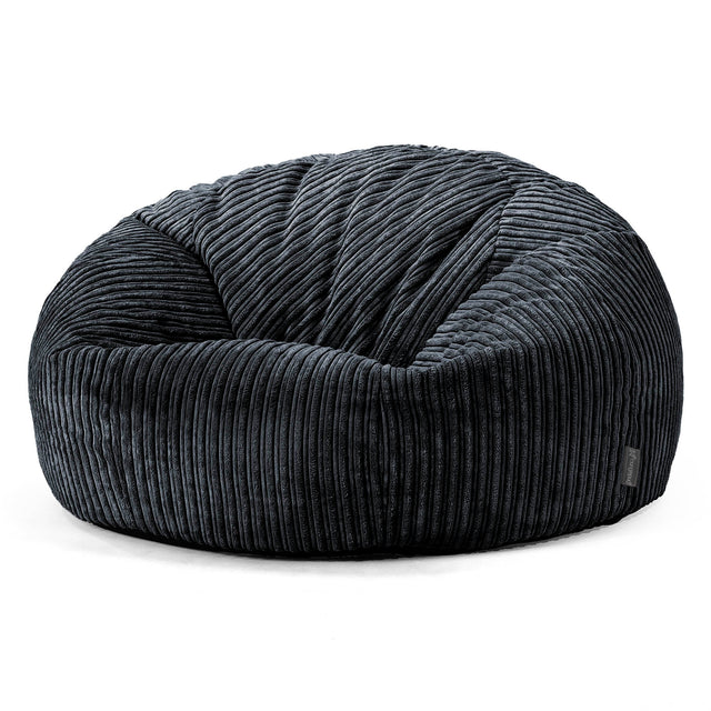 Klassieke Zitzak Stoel Bank - Corduroy Zwart 01