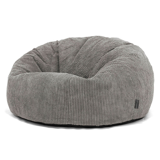 Klassieke Zitzak Stoel Bank - Pompom Antraciet 01