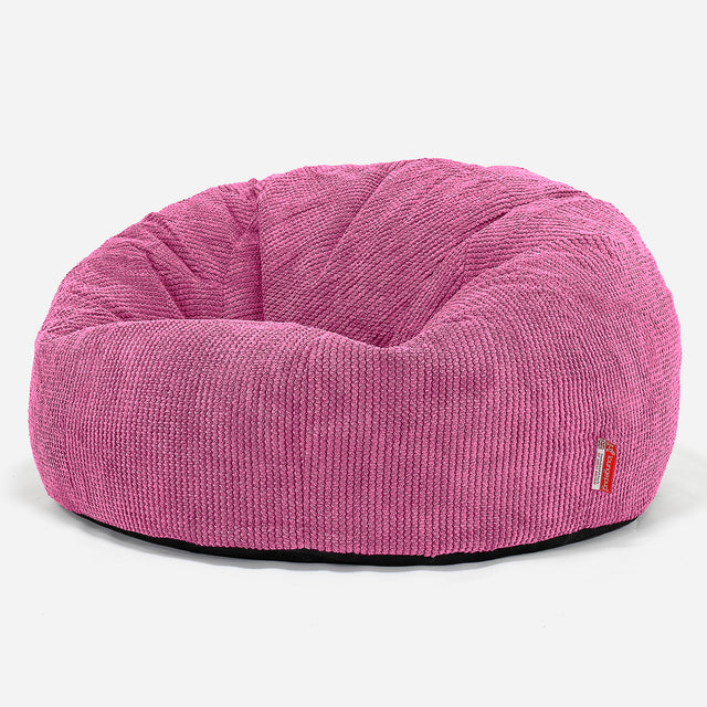 Klassieke Zitzak Stoel Bank - Pompom Roze 01