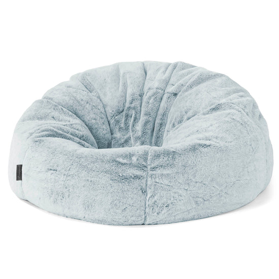 Klassieke Zitzak Stoel - Nepkonijnenbont Stoffig Blauw 01