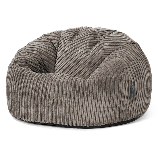 Klassieke Zitzak Stoel - Corduroy Graphite Grijs 01