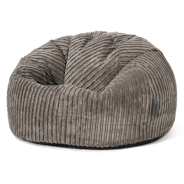 Klassieke Zitzak Stoel - Corduroy Graphite Grijs 01