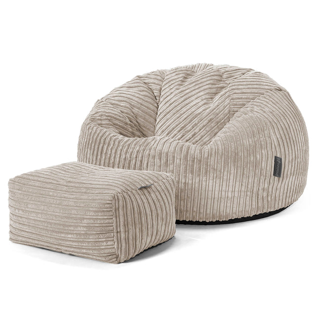 Klassieke Zitzak Stoel - Corduroy Mink 02