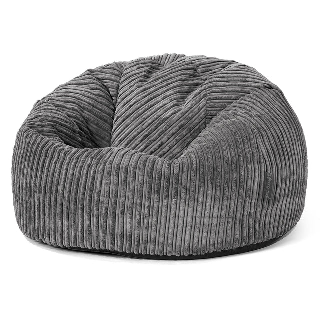 Klassieke Zitzak Stoel - Corduroy Steelgrijs 01