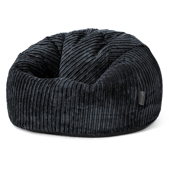 Klassieke Zitzak Stoel - Corduroy Zwart 01