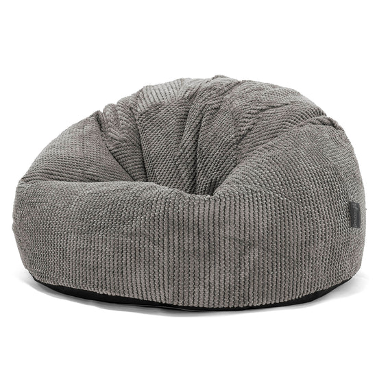 Klassieke Zitzak Stoel - Pompom Antraciet 01