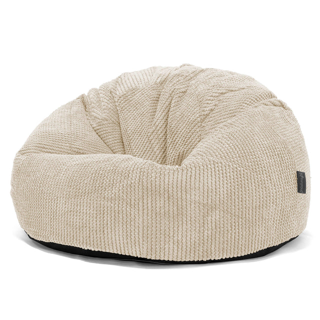 Klassieke Zitzak Stoel - Pompom Crème 01