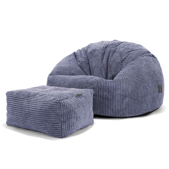 Klassieke Zitzak Stoel - Pompom Paars 02