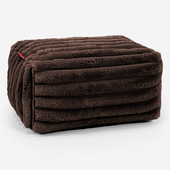 Kleine Voetenbank - Ultra Pluche Corduroy Sabel 01