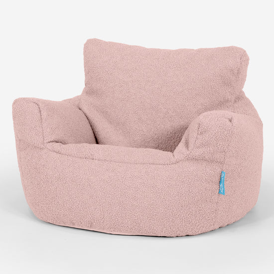 Kleuterfauteuil Zitzak 1-3 jaar oud - Boucle Roze 01
