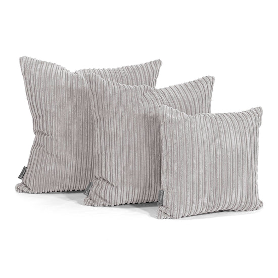 Kussenhoes 47 x 47cm - Corduroy Aluminium Zilver 02