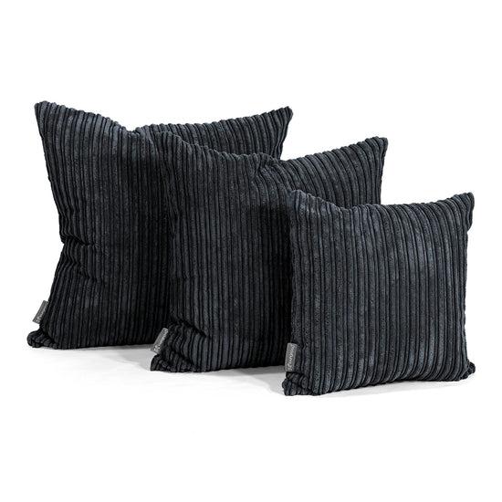 Kussen 47 x 47cm - Corduroy Zwart 02