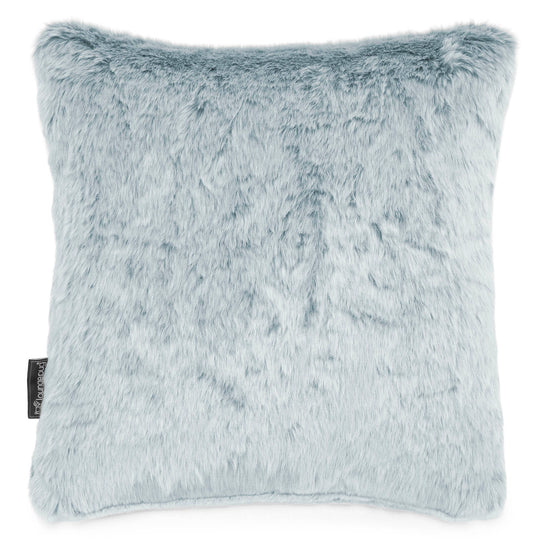 Kussen 47 x 47cm - Nepkonijnenbont Stoffig Blauw 01
