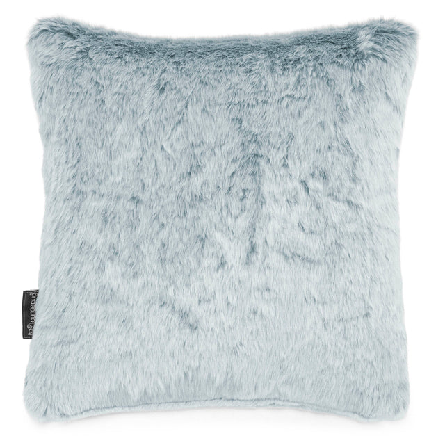 Kussen 47 x 47cm - Nepkonijnenbont Stoffig Blauw 01