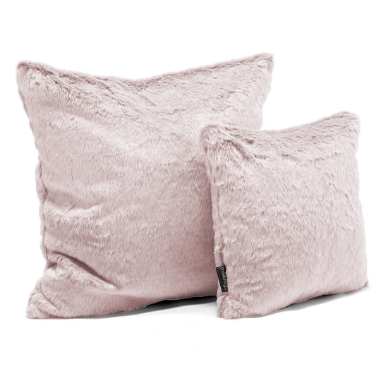 Kussen 47 x 47cm - Nepkonijnenbont Stoffig Roze 02