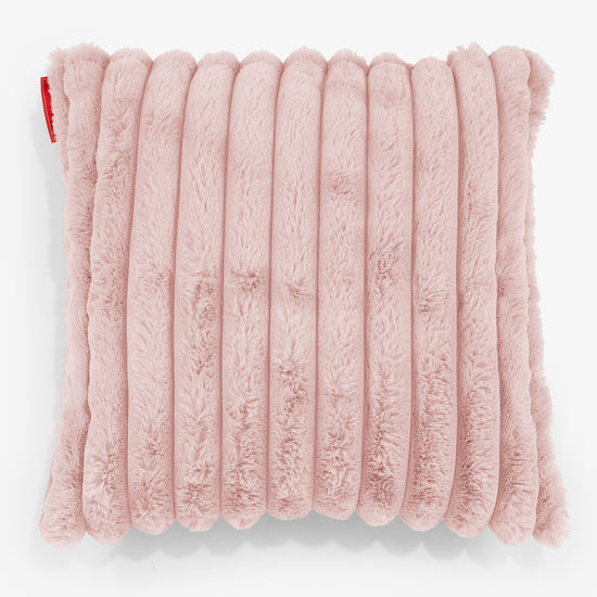 Kussenhoes 47 x 47cm - Ultra Pluche Corduroy Stoffig Roze 01