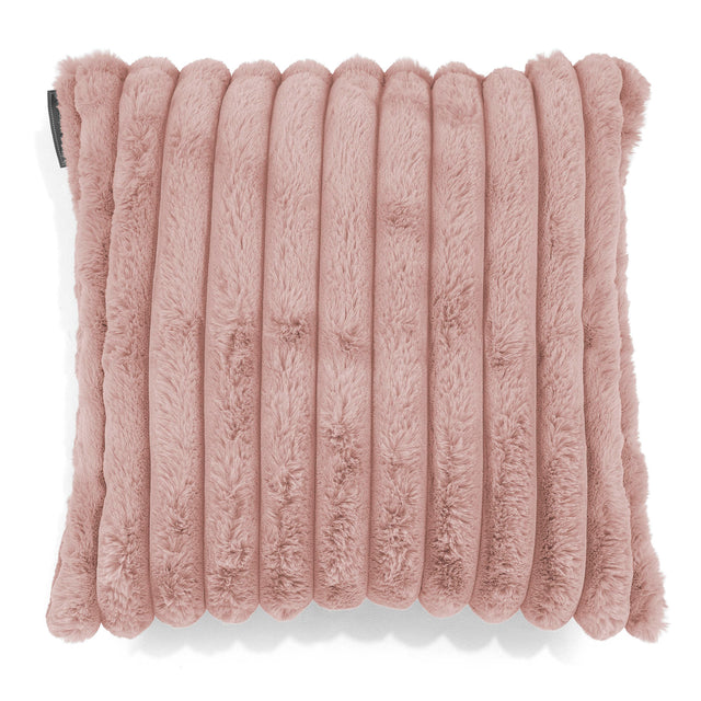 Kussenhoes 47 x 47cm - Ultra Pluche Corduroy Stoffig Roze 01