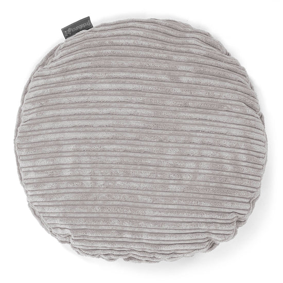 Kussenhoes Rond 50cm - Corduroy Aluminium Zilver 01