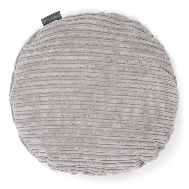 Kussenhoes Rond 50cm - Corduroy Aluminium Zilver 01