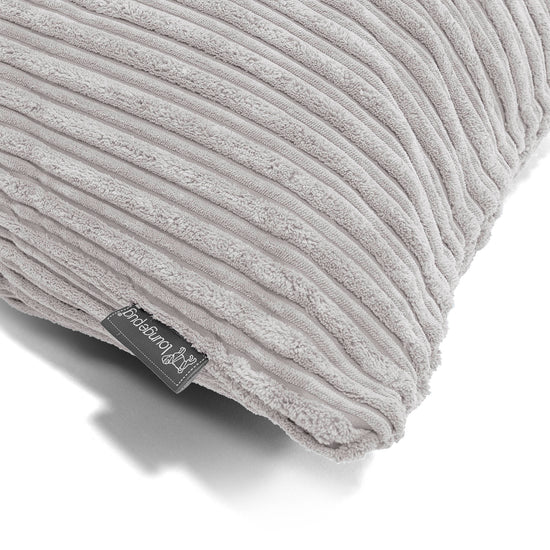 Kussenhoes Rond 50cm - Corduroy Aluminium Zilver 02