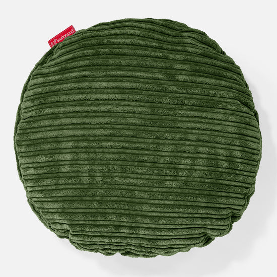 Kussenhoes Rond 50cm - Corduroy Bosgroen 01
