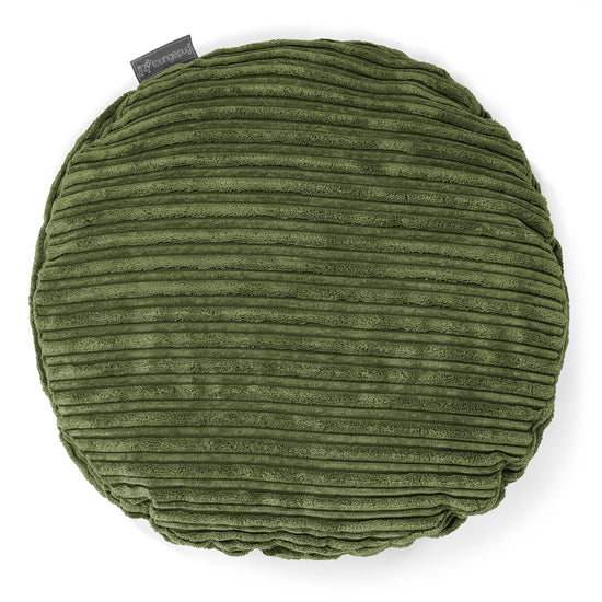 Kussenhoes Rond 50cm - Corduroy Bosgroen 01