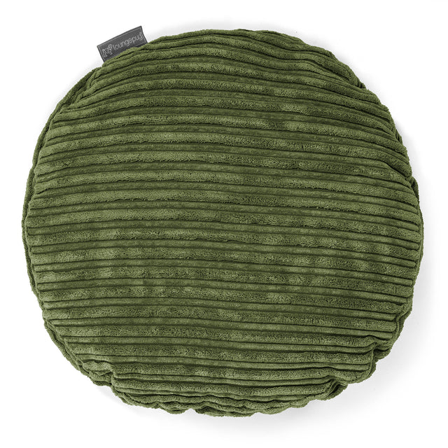 Kussenhoes Rond 50cm - Corduroy Bosgroen 01