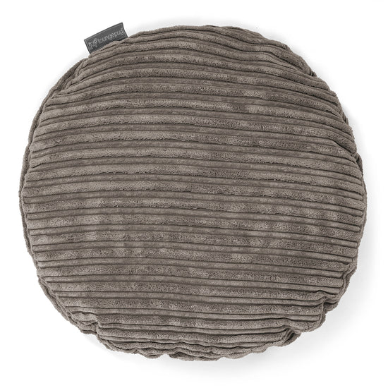 Kussen Rond 50cm - Corduroy Graphite Grijs 01