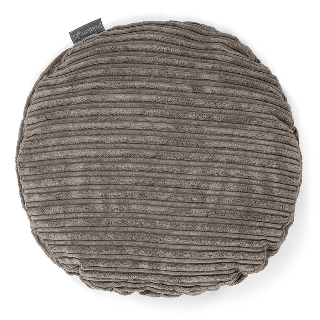 Kussen Rond 50cm - Corduroy Graphite Grijs 01