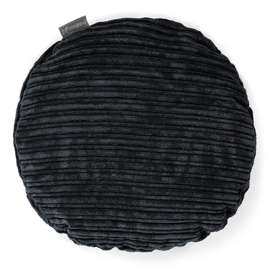 Kussen Rond 50cm - Corduroy Zwart 01
