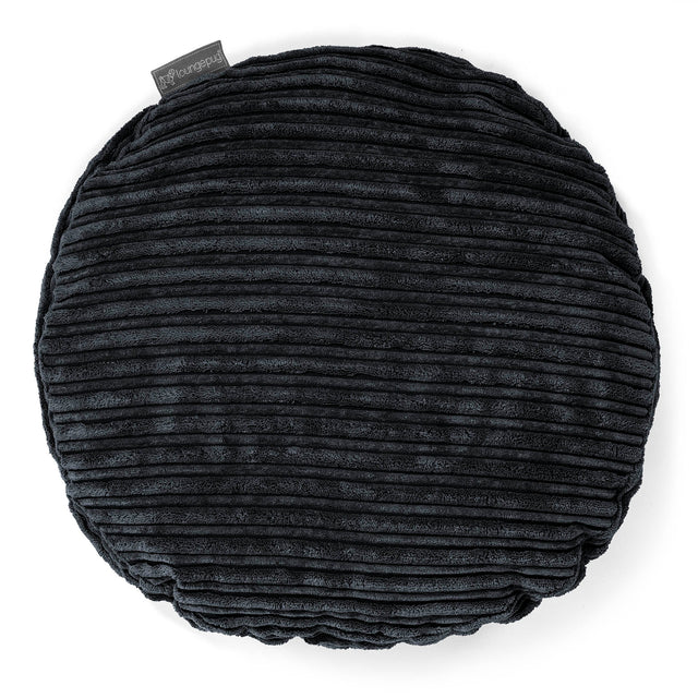 Kussen Rond 50cm - Corduroy Zwart 01