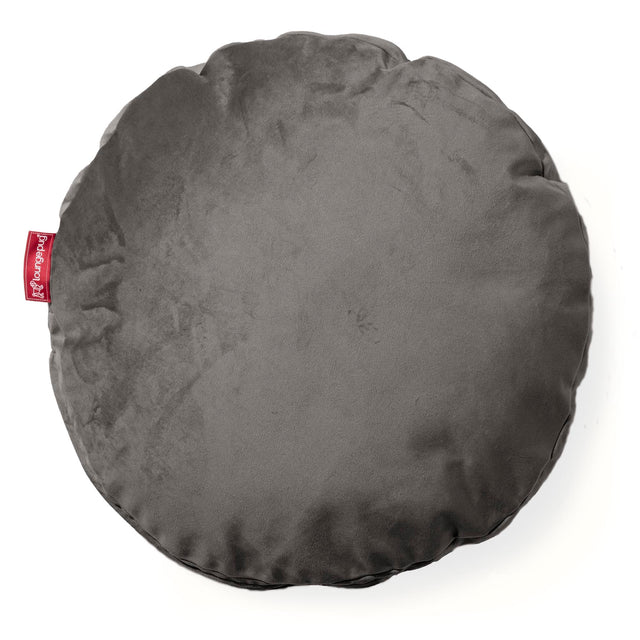 Kussen Rond 50cm - Fluweel Graphite grijs 01