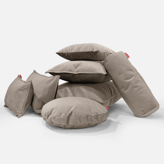 Kussen Rond 50cm - Fluweel Mink 03