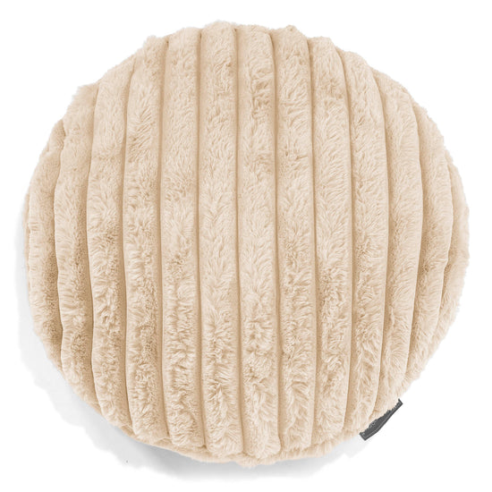 Kussenhoes Rond 50cm - Ultra Pluche Corduroy Crème 01