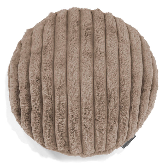 Kussenhoes Rond 50cm - Ultra Pluche Corduroy Mink 01