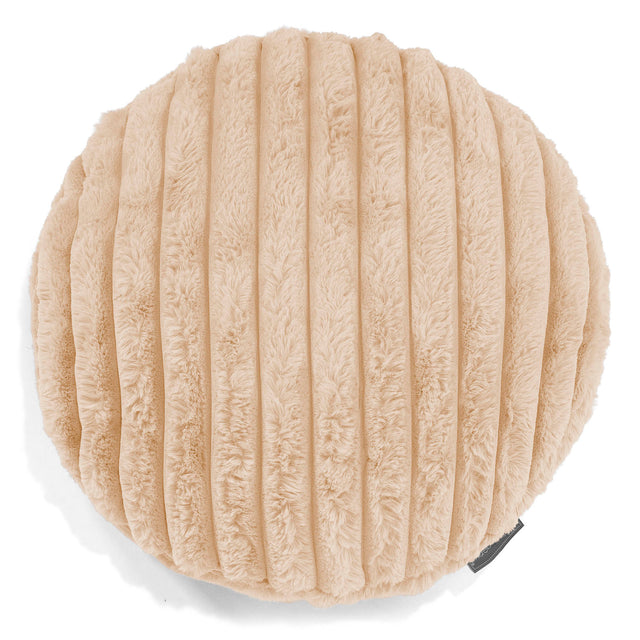 Kussenhoes Rond 50cm - Ultra Pluche Corduroy Perzik 01