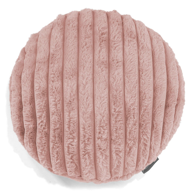 Kussenhoes Rond 50cm - Ultra Pluche Corduroy Stoffig Roze 01