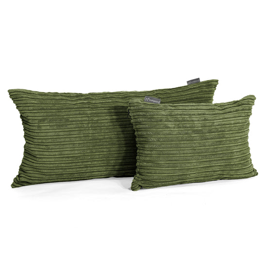 Langwerpige Kussenhoes 35 x 50cm - Corduroy Bosgroen 03